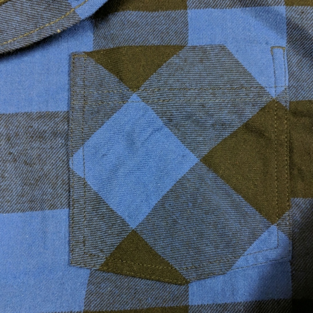 Men's black and blue flannel size 2XL - Picture 3 of 3